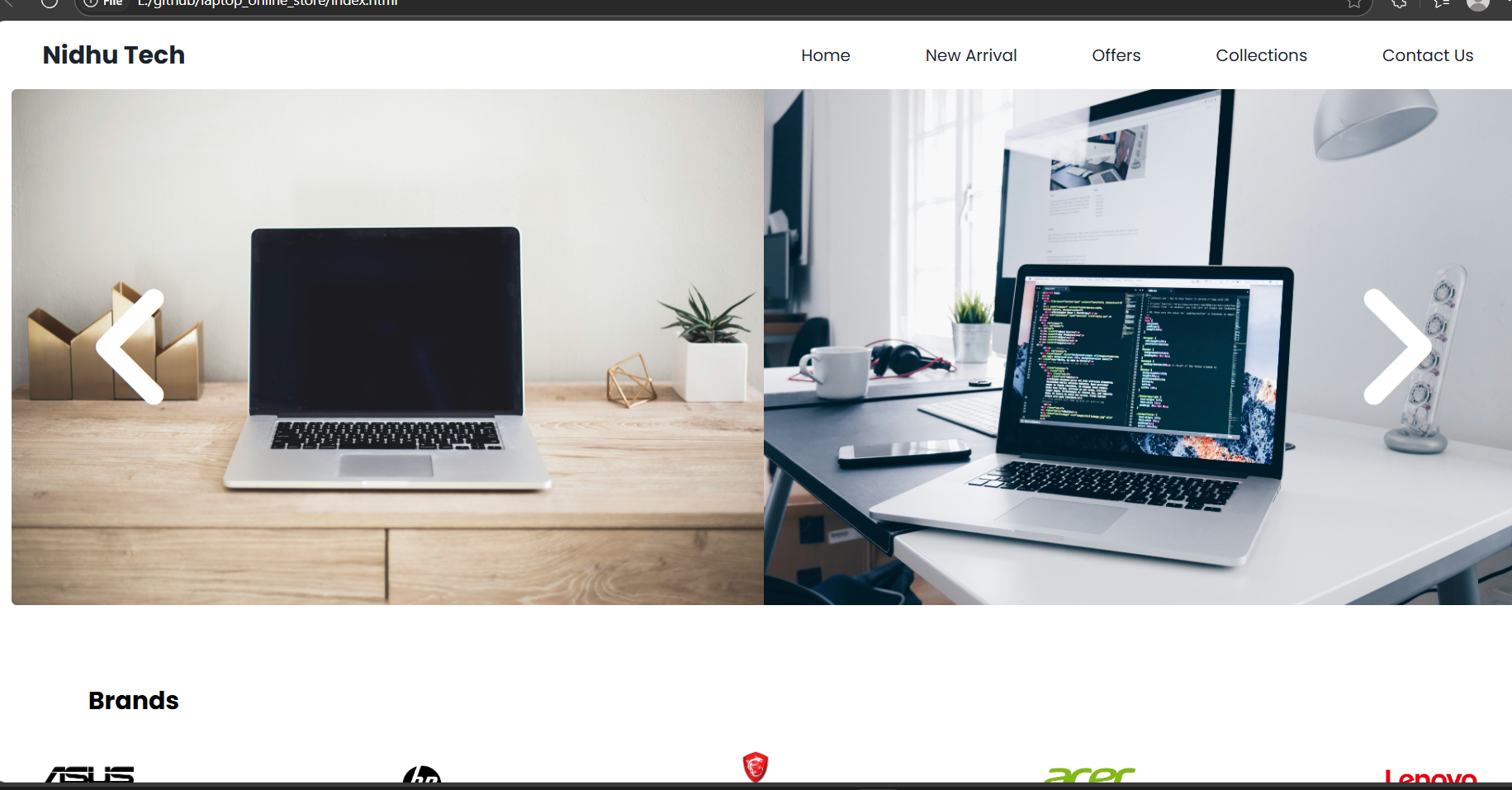 Laptop Online Store