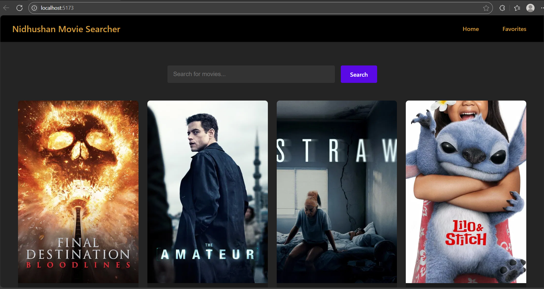 React Movie Searcher